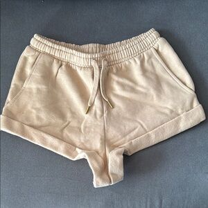 WeWoreWhat Cream Athletic Shorts